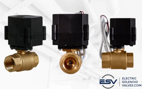 3/4" Brass Electric Ball Valve - 2 Wire Auto Return
