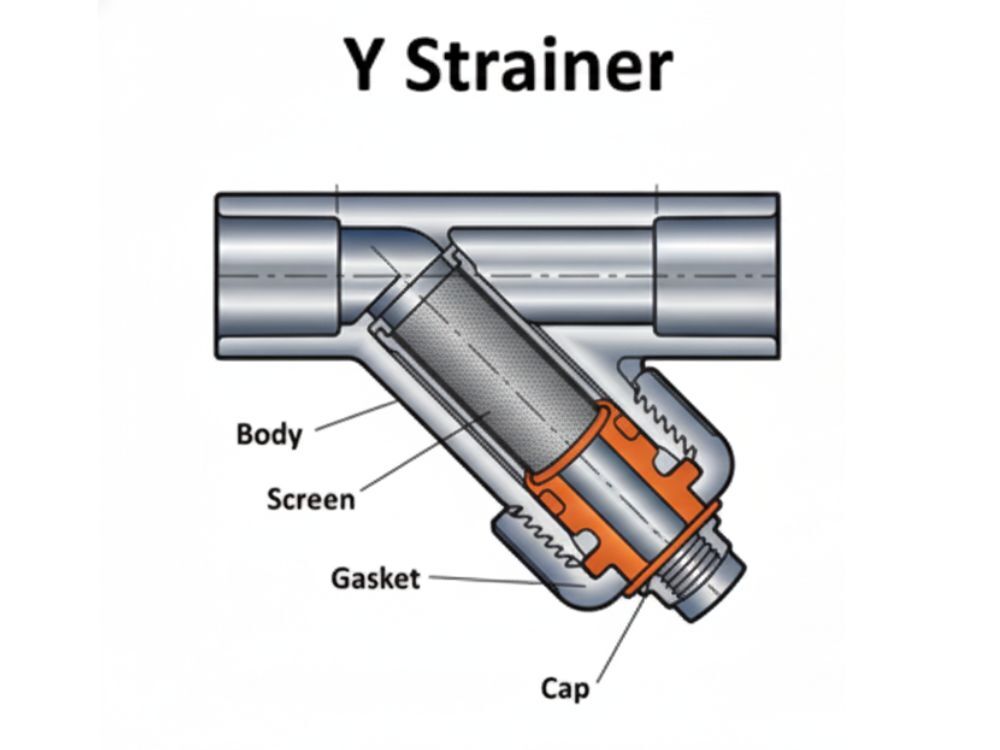 Inside Y-strainer