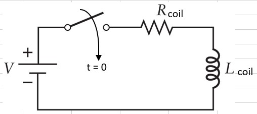 Figure 4 - DC solenoid coil equivalent circuit. Figure 4 - DC solenoid coil equivalent circuit.