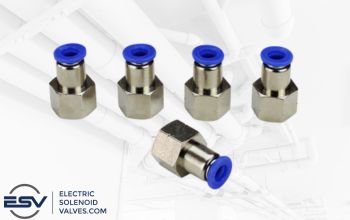 Female Straight Connector Push Connect Fitting for Pneumatic Solenoid Valves Air Control