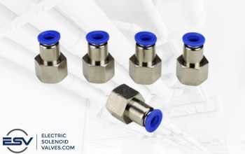 Female Straight Connector Push Connect Fitting for Pneumatic Solenoid Valves Air Control