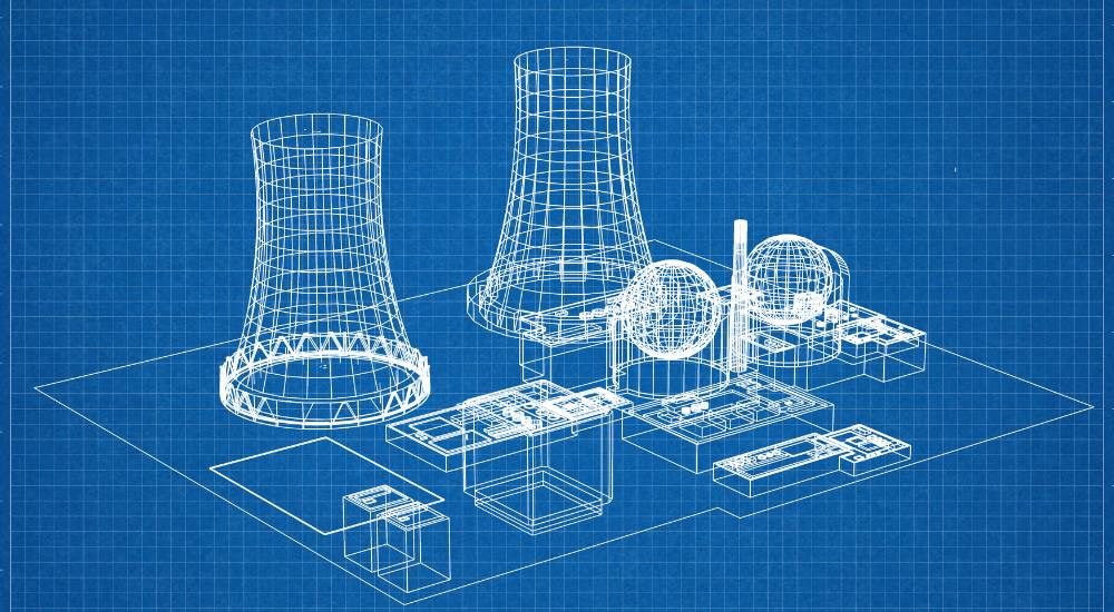 Modern power plant plan schematics