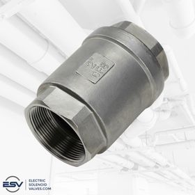 Vertical spring check valve - stainless steel NPT port