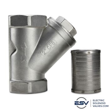 Stainless steel y-strainer with mesh filter
