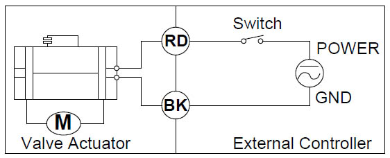 Wiring diagram for 1" Stainless Electric Ball Valve